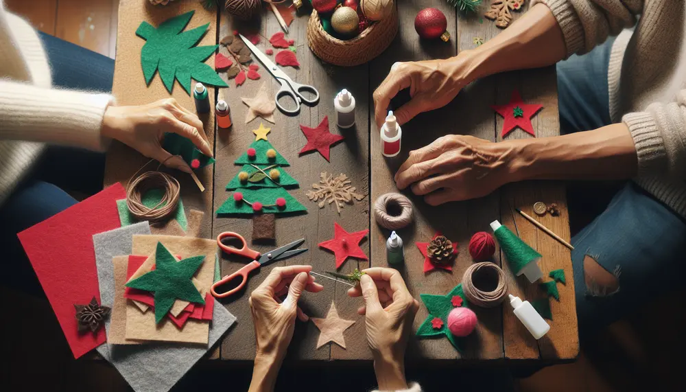 Der Weihnachtscountdown läuft - Tolle Bastelideen für Dekoration aus Filz, schnell und einfach mit Filzkleber umgesetzt