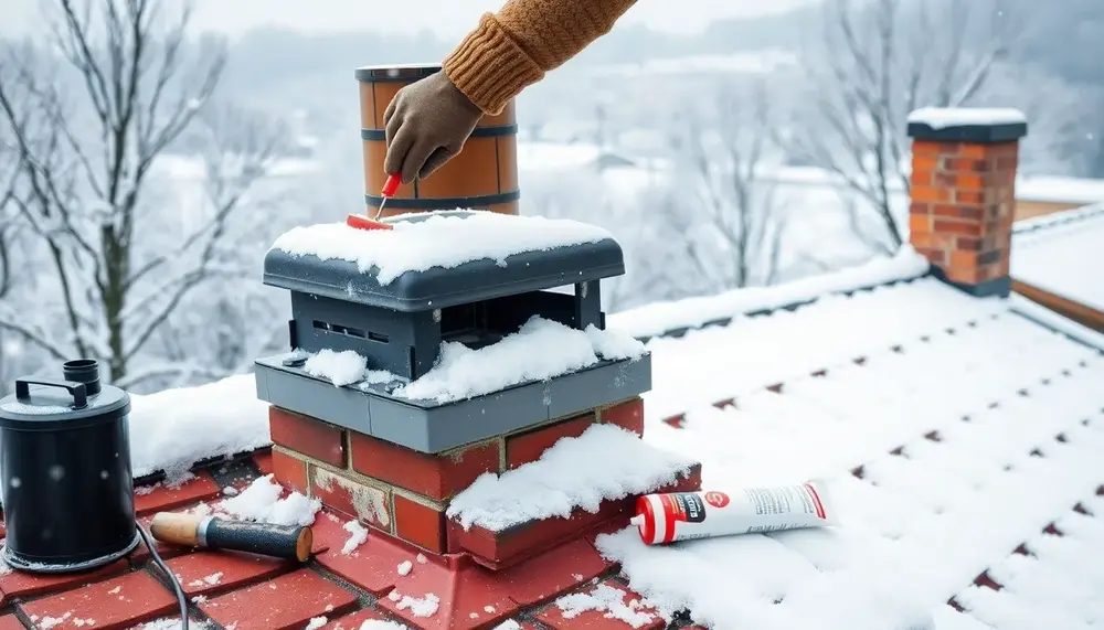 DIY-Reparaturen am Haus im Winter: Wie du mit Universal Dichtmasse den Schornstein für den Winter absicherst