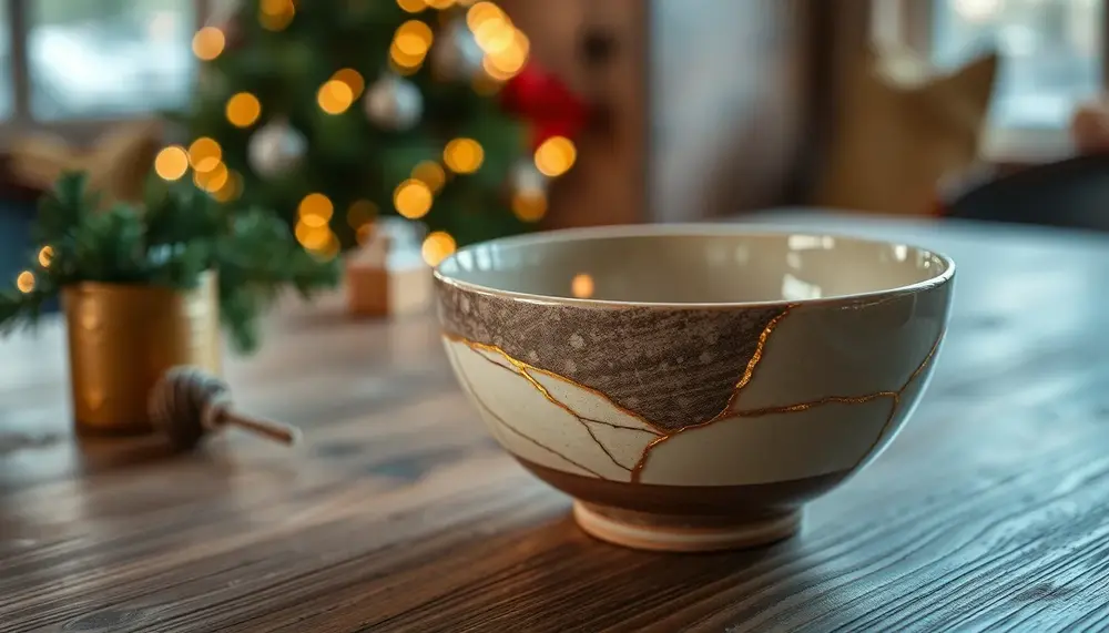 Nachhaltige Geschenkideen: Gebrochene Keramik mit Kintsugi in edle Weihnachtsgeschenke verwandeln