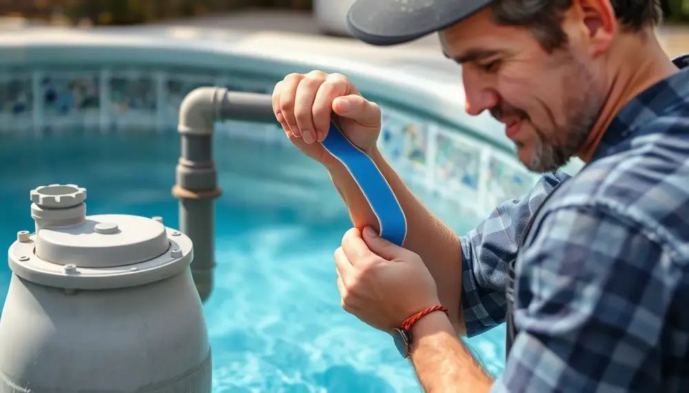 Poolpumpe tropft? Dichtung mit Reparaturband erneuern statt ersetzen
