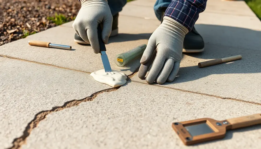 Risse in Betonwegen ausbessern: So geht's mit Epoxidharz Knete