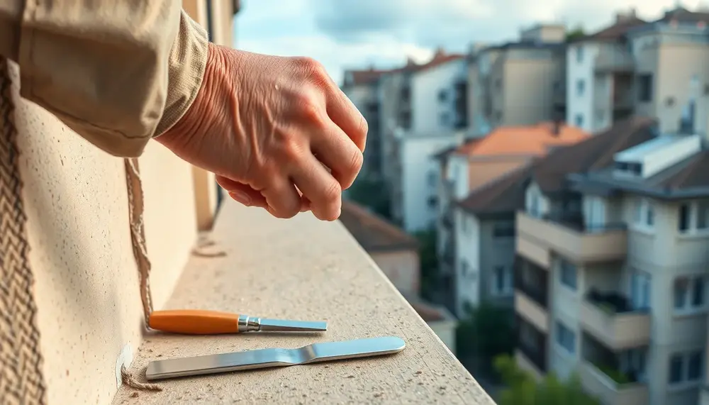 Risse in der Hausfassade oder Balkonabdichtungen mit Epoxidharz Knete schließen – Schritt für Schritt