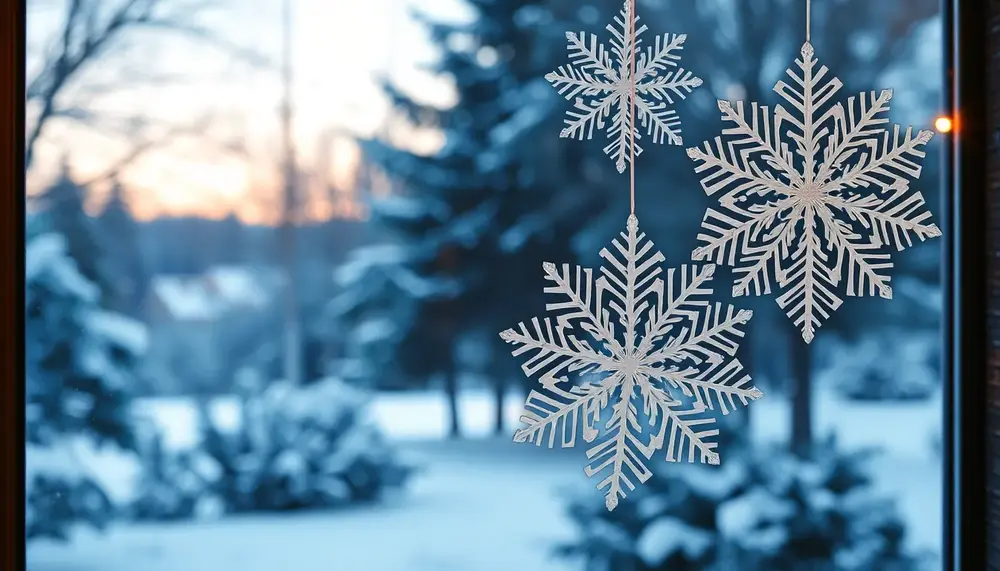 Schneeflocken aus Papier: Kreative Bastelideen mit Bastelkleber für winterliche Fensterdekoration