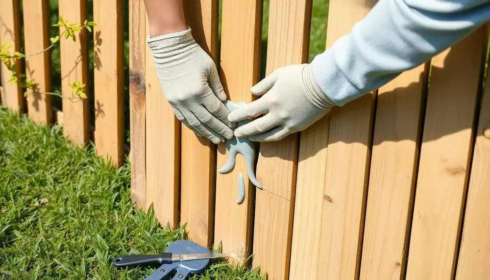 Zaunreparatur mit 2K Epoxidharz Knete – schnell und dauerhaft